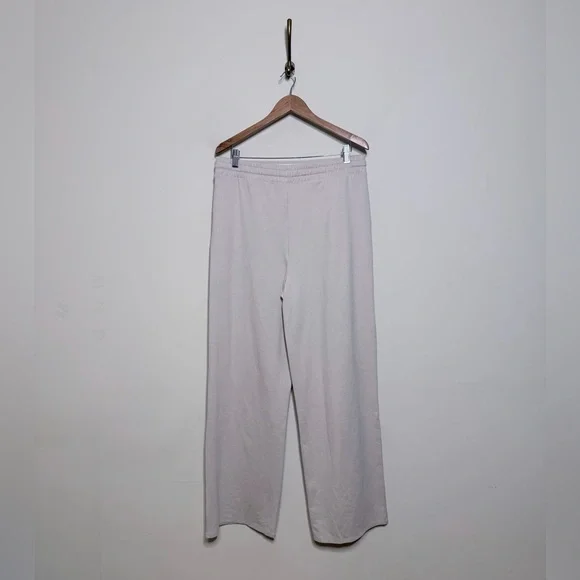 Vuori Halo Essential Wideleg Women's DreamKnit Pants in Ecru Heather - Picture 7 of 7